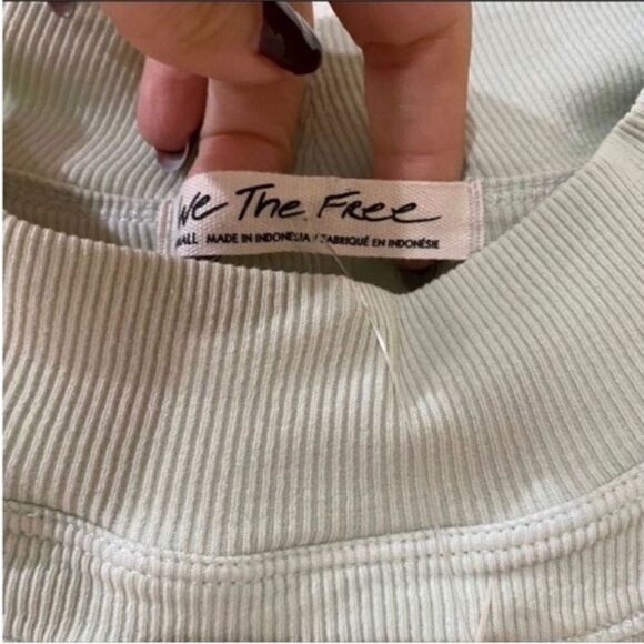 Free People waffle knit top size XS - Picture 2 of 5
